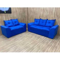 Sofá 2 e 3 Lugares Azul 110 Porto - Alpoim