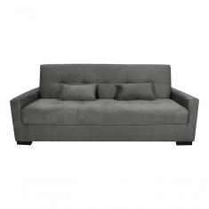 Sofá Cama Lavínia 3 Lugares Suede Cinza Matrix