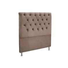 Cabeceira Cama Box Estofada King Embaixatriz Plus Suede Bege - Simbal