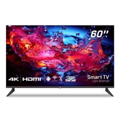 Smart TV HQ 60&quot; UHD 4K, HDR Android 11, Design Slim, Processador Quad Core, Espelhamento de tela - HQSTV60NK