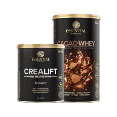 Kit Crealift e Cacao Whey Essential Nutrition