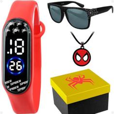 Relogio Infantil Digital + Oculos Sol + Caixa heroi silicone esportivo