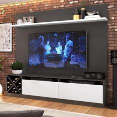 Rack com Painel Para TV até 50 Polegadas 180cmx160cm 2 Portas Adega Vi