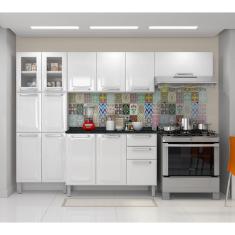 Cozinha Itatiaia Tarsila Compacta 4 Peças 2 Vidros Paneleiro 80 cm