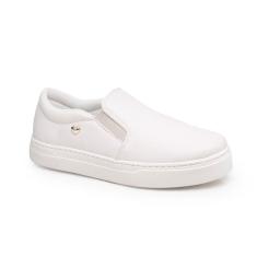 Tênis Feminino Casual Off White Slip On Muito Leve Ultra Conforto 2674