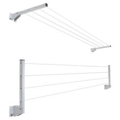 Varal Retratil Basculante De Parede E Muro - Branco