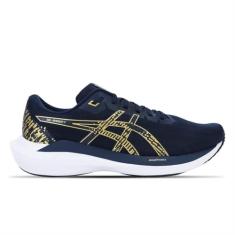 Tênis Asics Gel-Shogun 7 Marinho e Dourado