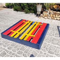 Escorregador Caixa de Areia Infantil Madeira Bv Magazine