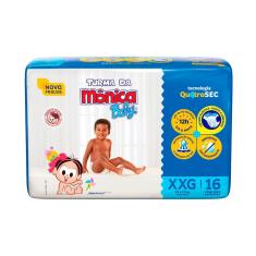 Fralda Turma da Mônica Baby Jumbo Tamanho XXG 16 Unidades Descartáveis