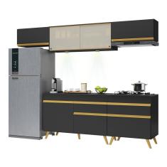 Armário De Cozinha Completa 260cm Multimóveis V2033/dourado
