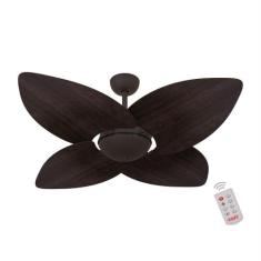 Ventilador de Teto Dormamu Marrom Texturizado Office 4 Pás Tabaco 127V