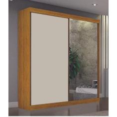 Guarda Roupa Solteiro com Espelho 2 Portas 3 Gavetas - São Paulo - Fre