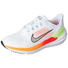 NIKE Tênis masculino Air Winflo 9, Branco Preto Total Laranja Carmesim Brilhante, 8.5 UK