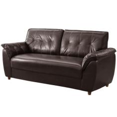 Sofá Rondomóveis 3 lugares R220 Cosmo revestimento em P.U  Café - ROND