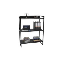 Estante Multiuso 104cmx80cm 3 Prateleiras Kuadra Compace Preto Onix