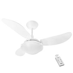 Ventilador Havaí 3 Pás 220V Branco E Controle Remoto