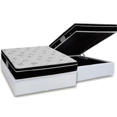 Cama Box Baú Casal: Colchão Molas Ortobom Nanolastic Physical Spring +