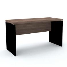 Escrivaninha Mesa Escritório Diretor PE40 170cm Walnut E Preto - Pandi