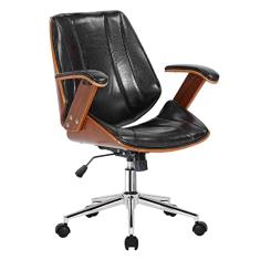 Cadeira Escritório Giratória Kopenhagen Diretor Fratini Móveis Preto/marrom