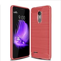 Capa para LG K11 Plus, capa de material de fibra de carbono, macia, antiderrapante, antiimpressões digitais, capa totalmente protetora para LG K11 Plus