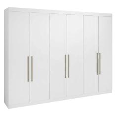 Guarda Roupa Da Vinci 6 Portas 6 Gavetas Casal D Doro Cor Branco