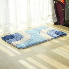 Fanjow Tapete antiderrapante para sala de estar, quarto, banheiro (5080 cm, azul)
