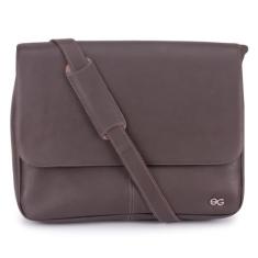 Bolsa Carteiro Pasta Excecutiva Bolsa Masculina P/Notebook Couro Bovino (marrom escuro) (marrom escuro)