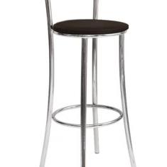 Banqueta Alta Gabi para Bancada Ambiente Principal Escritório Cromado/Preto