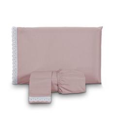 Jogo de Lençol Casal Padrão Microfibra Elegante 3 Peças com Elástico -