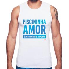 Regata Piscininha amor, ótimo pra gente namorar - Foca na Moda, Branco