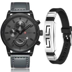Relógio Masculino Original Curren Luxo + Pulseira Bracelete