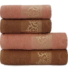 Jogo de Toalhas 4 Peças Banhão Gigante + Rosto Marcotex 100% Algodão -