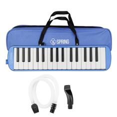 Escaleta Piânica Azul 32 Teclas Brancas + Capa Sg-32 Spring
