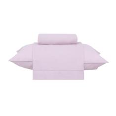 Buddemeyer Jogo de Cama Solteiro Percal 180 Fios Basic Percalle 100% Algodão Penteado Rosa 3 peças