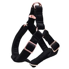 Aring Pet peitoral para cães, peitoral para cães de veludo, sem puxar, arnês para cães de porte pesado, ajustável para cães pequenos, médios e grandes