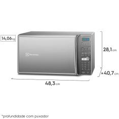 Micro-ondas Electrolux 27L cor Inox Espelhado com 55 receitas pré-programadas (MS37R) 127V