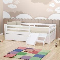 Bicama Solteiro Slim Escorregador Branco - Housin