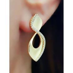 Brinco Gota Banhado A Ouro 18K