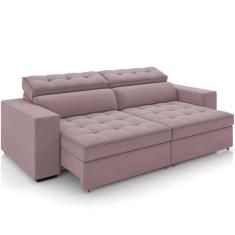 Sofá Retrátil Reclinável Para Sala De Estar Living 246cm Clara M03 Vel