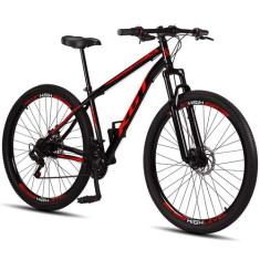 Bicicleta Aro 29 Aço Carbono KGT Freios a Disco Suspensão 21 marchas, 