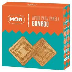 Apoio De Panela Em Madeira Bamboo Com 2 Pçs Mor 8443