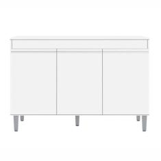 Balcão De Pia Cozinha Manu 120cm Branco 1889 Sem Tampo