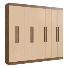 Guarda-roupas Casal Mdf 8 Portas 4 Gavetas Multimóveis Cr35200 Castanho/nude Castanho/nude