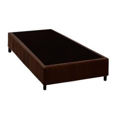 Cama Box Base Solteiro Universal Suede Brown (96x203x20) - Costa Rica
