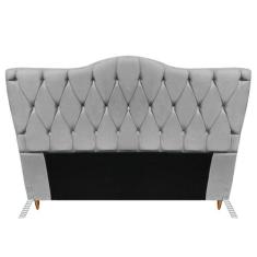 Cabeceira Solteiro Cama Box Quarto Estofada Barcelona 90cm - Mance Dec