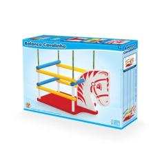 Balanço Cavalinho Infantil Bebê Em Madeira Inmetro - 201 Junges