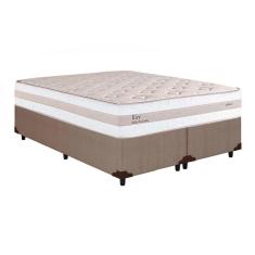 Cama Box King: Colchão Molas Ensacadas Herval Masterpocket Kiev + Base Crc Courano Clean(193X203)