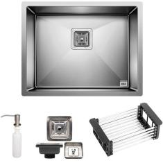 Cuba Quadrada Inox 304 Cozinha Pia Embutir Sobrepor Gourmet