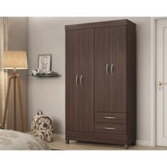 Guarda Roupa Solteiro 4 Portas e 2 Gavetas Astro Cafe Touch - Demóbile
