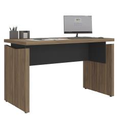 Mesa Para Escritório Home Office 145cm Corp A06 Nogal/Preto  - Mpozenato
